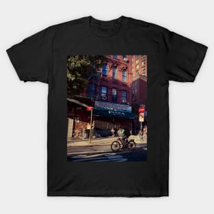 Lower East Side Biker Manhattan Street NYC T-Shirt